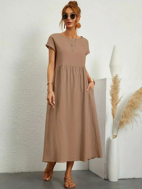 AVA LUXE FLUID MIDI DRESS