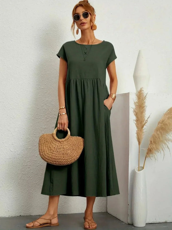AVA LUXE FLUID MIDI DRESS