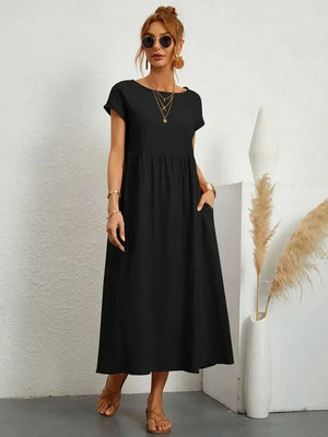 AVA LUXE FLUID MIDI DRESS
