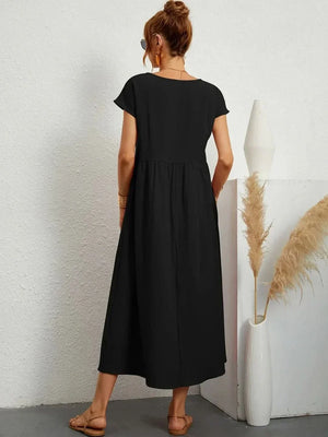 AVA LUXE FLUID MIDI DRESS