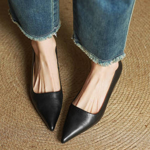 ODETTE — Escarpins en Cuir Véritable à Talon Kitten