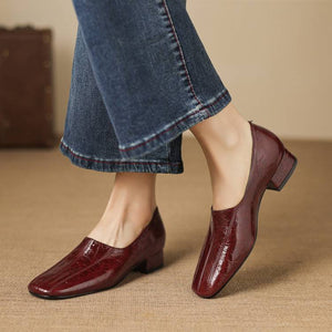 Flea Genuine Leather Loafer Pumps