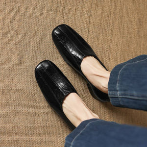 Flea Genuine Leather Loafer Pumps