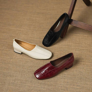 Flea Genuine Leather Loafer Pumps