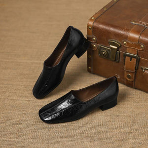 Flea Genuine Leather Loafer Pumps