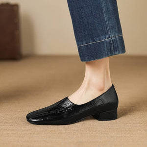 Flea Genuine Leather Loafer Pumps