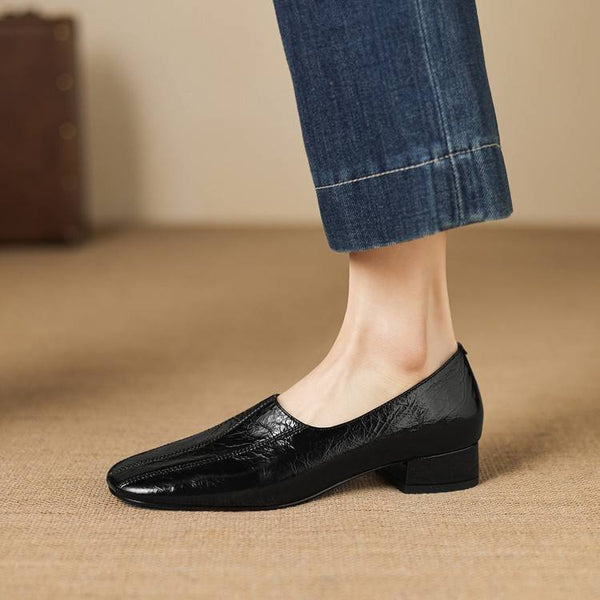 Flea Genuine Leather Loafer Pumps