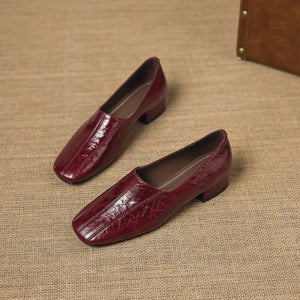 Flea Genuine Leather Loafer Pumps