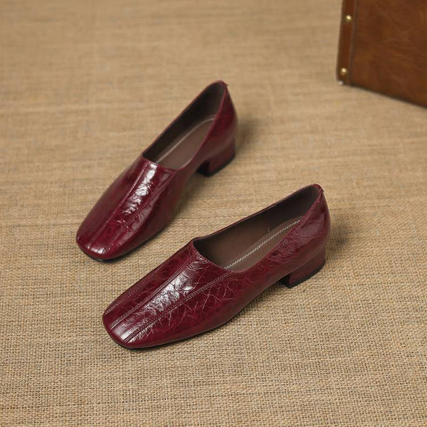 Flea Genuine Leather Loafer Pumps