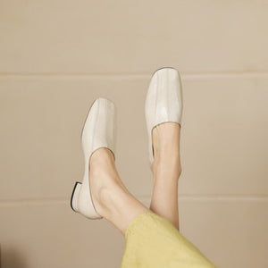 Flea Genuine Leather Loafer Pumps
