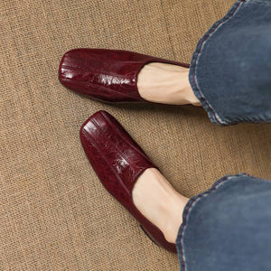 Flea Genuine Leather Loafer Pumps