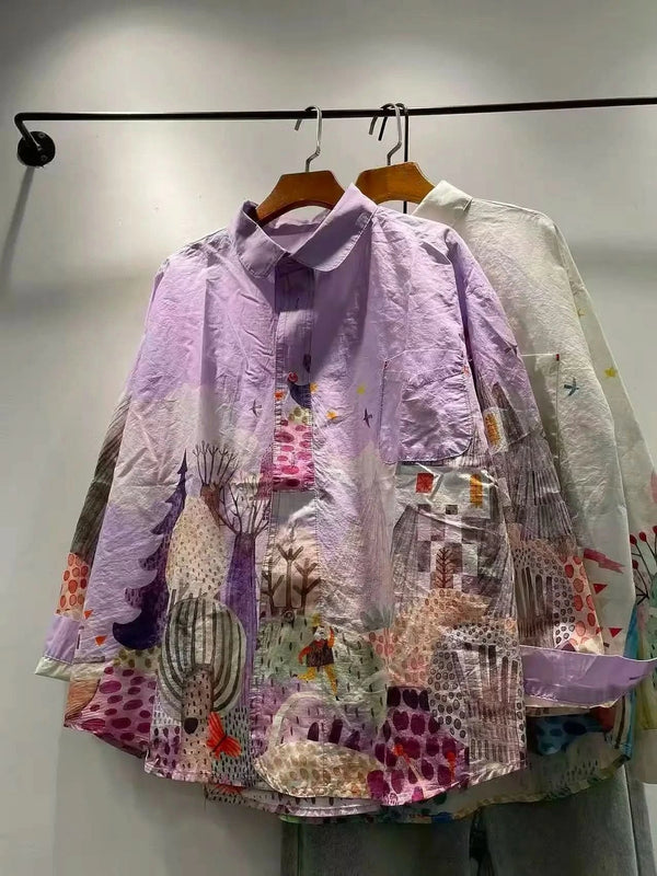 LORENA FUN PRINT OVERSIZED SHIRT