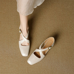 MARGAUX — Sandales à Brides Croisées en Cuir Véritable