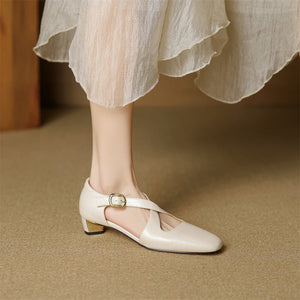 MARGAUX — Sandales à Brides Croisées en Cuir Véritable
