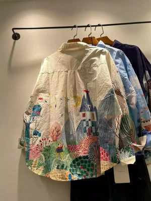 LORENA FUN PRINT OVERSIZED SHIRT