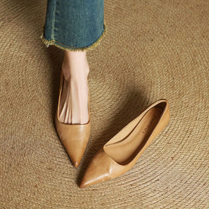ODETTE — Escarpins en Cuir Véritable à Talon Kitten