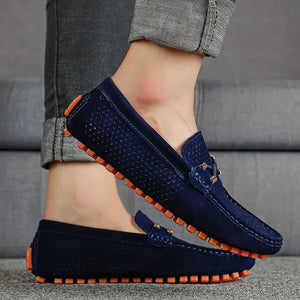 GIANNI PERFORATED LEATHER LOAFERS