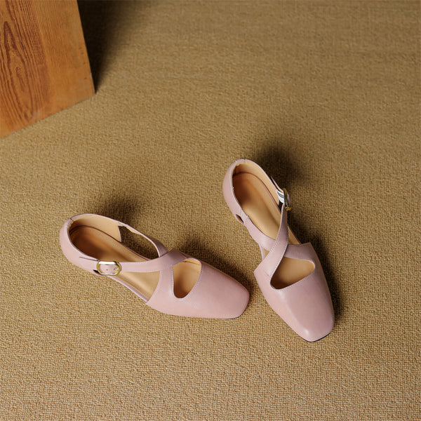 MARGAUX — Sandales à Brides Croisées en Cuir Véritable