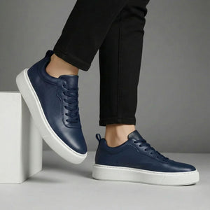 BROMLEY GRAINED LEATHER TRAINERS