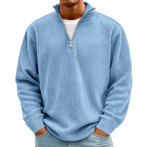 Men's Corduroy Quarter Zip Sweater