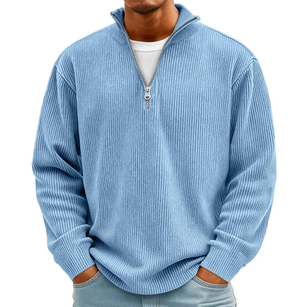 Men's Corduroy Quarter Zip Sweater