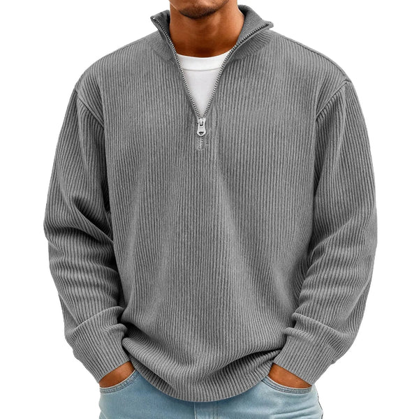 Men's Corduroy Quarter Zip Sweater