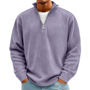 Men's Corduroy Quarter Zip Sweater
