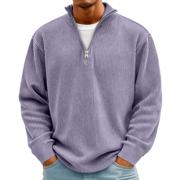 Men's Corduroy Quarter Zip Sweater