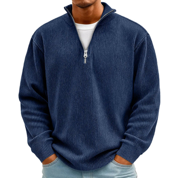 Men's Corduroy Quarter Zip Sweater