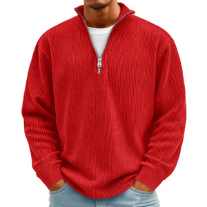 Men's Corduroy Quarter Zip Sweater