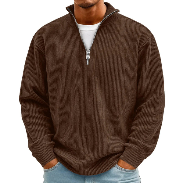 Men's Corduroy Quarter Zip Sweater