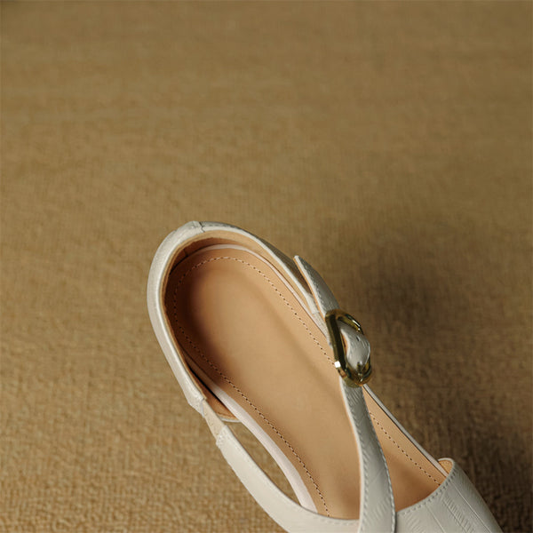 MARGAUX — Sandales à Brides Croisées en Cuir Véritable
