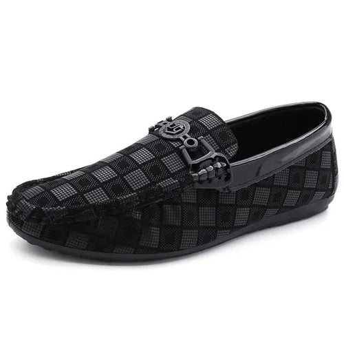 BENSON PLAID LEATHER LOAFERS