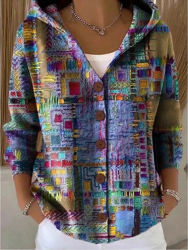 NOIRA TEXTURED ART CARDIGAN