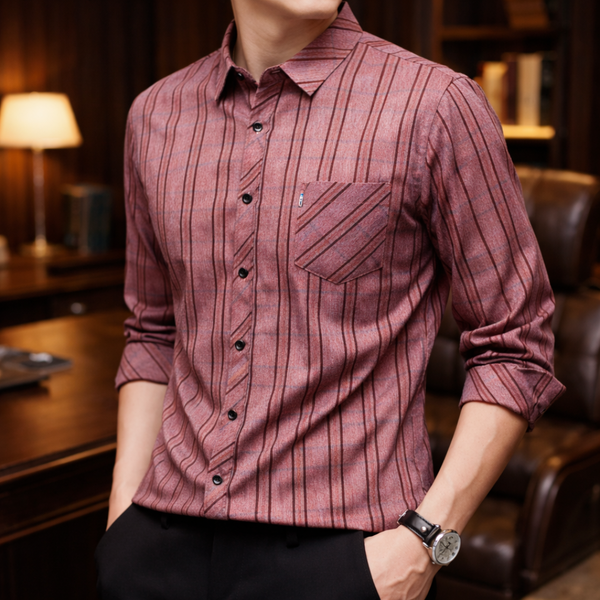THEO PLAID BUTTON SHIRT