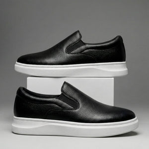 FAIRFORD BLACK GRAIN LEATHER SHOES