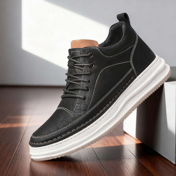 ROBERT JOHNSON — Textured Leather Sneakers