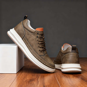 ROBERT JOHNSON — Textured Leather Sneakers