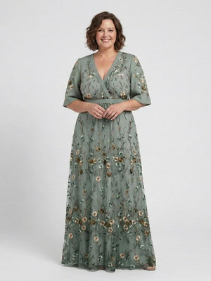 ELSIE V-NECK FLORAL DRESS