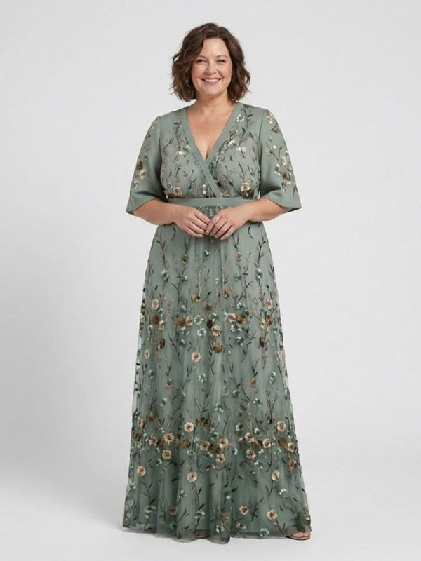 ELSIE V-NECK FLORAL DRESS