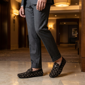BENSON PLAID LEATHER LOAFERS