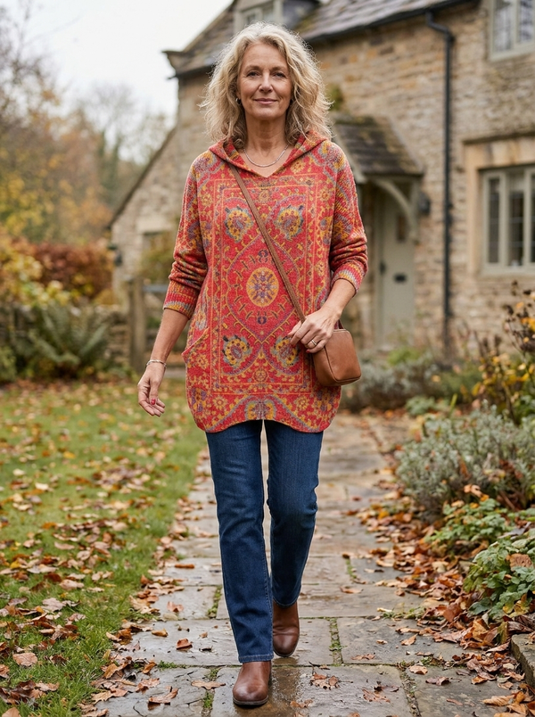 LOWENNA BOHEMIAN HOODED TUNIC