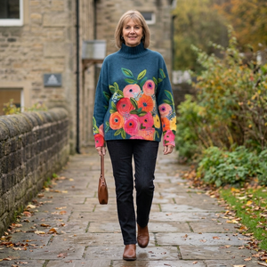 DAPHNE FLORAL TURTLENECK JUMPER