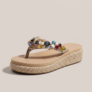 SORELLA JEWELLED PLATFORM SANDALS