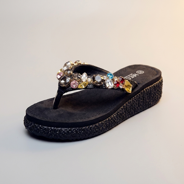 SORELLA JEWELLED PLATFORM SANDALS