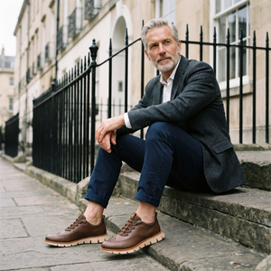 CAVENDISH WINGTIP LEATHER TRAINERS