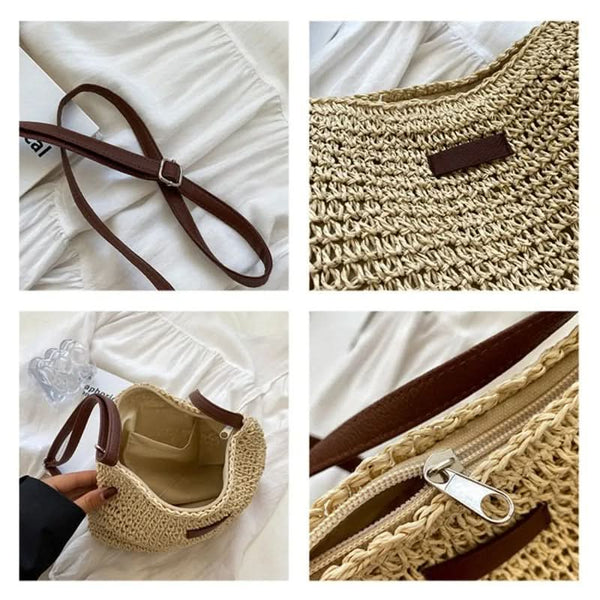LAVINIA ELEGANT STRAW TOTE