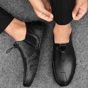 LORENZO GENUINE LEATHER SLIP-ONS