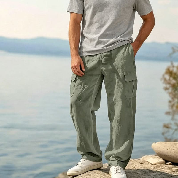 BROMLEY COTTON LINEN TROUSERS