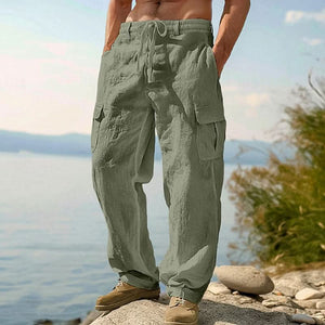 BROMLEY COTTON LINEN TROUSERS